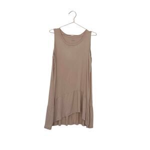 Logo layers sleeveless neutral tunic sleeveless soft top size large